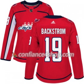 Adidas Maillot de Hockey Washington Capitals Nicklas Backstrom 19 2017-2018 Rouge Authentic - Femme